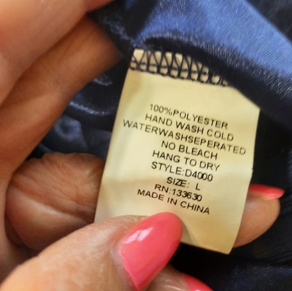 NWT Dani Collection Elegant Blue and Multicolor Women's Dress Size L - Picture 4 of 13